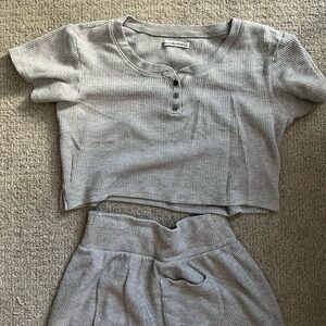 Abercrombie Waffle Henley set